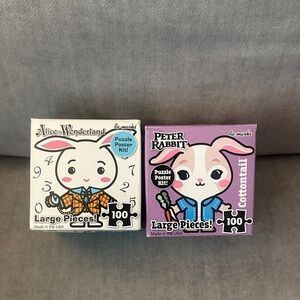 Peter Rabbit & Alice In Wonderland Puzzle Combo Set of 2